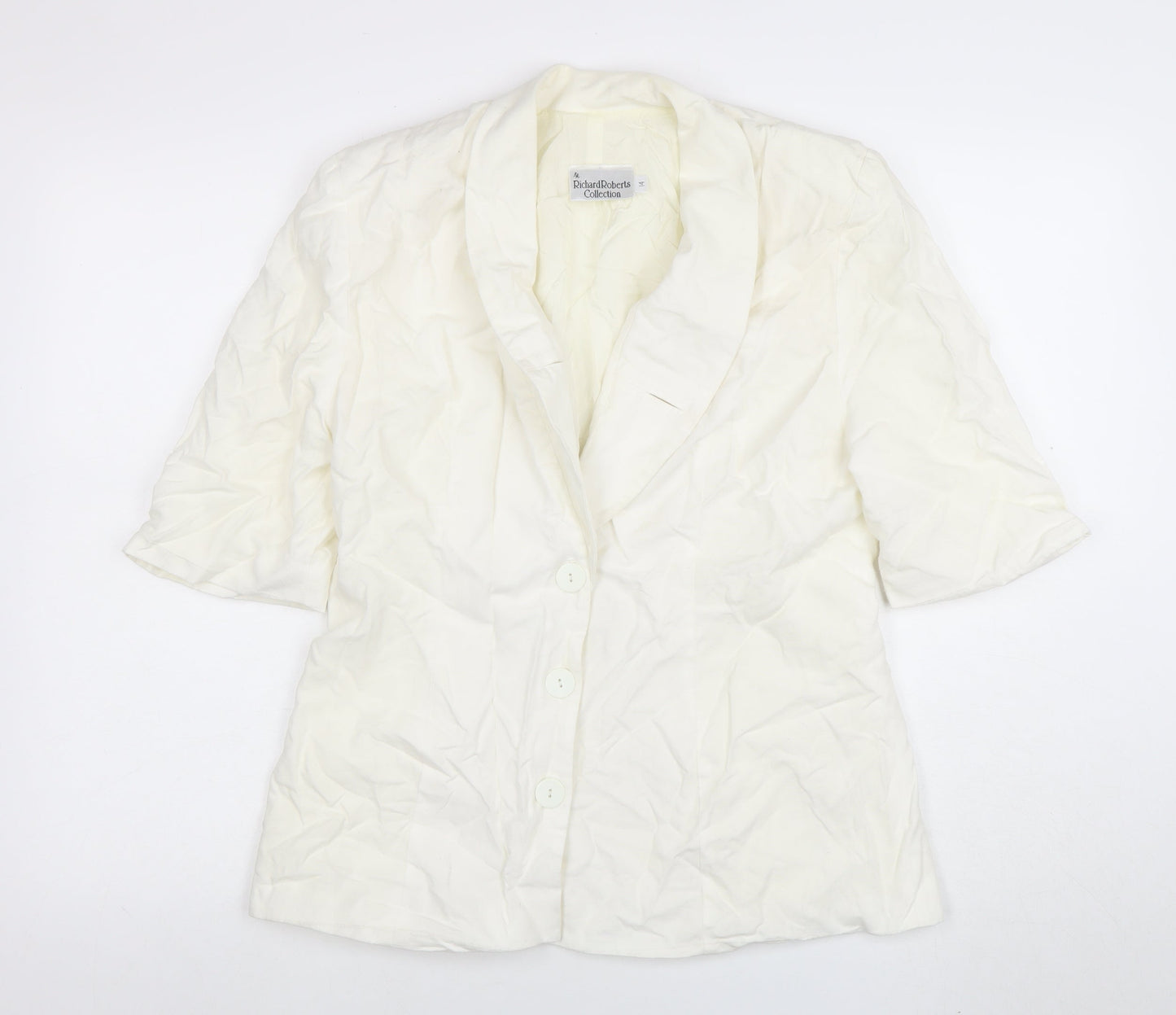 Womens UK Size 14 Richard Roberts Collection Regular Ivory Blazer