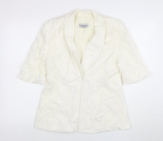 Womens UK Size 14 Richard Roberts Collection Regular Ivory Blazer