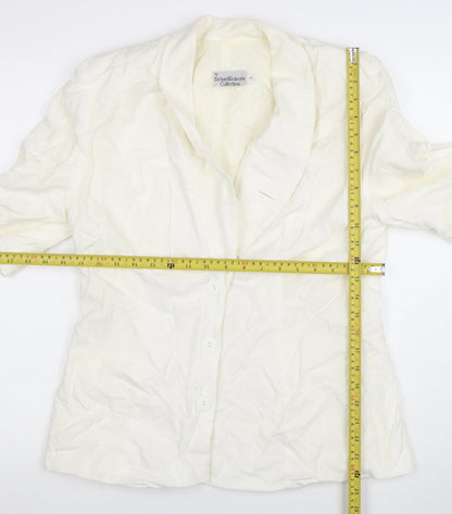 Womens UK Size 14 Richard Roberts Collection Regular Ivory Blazer