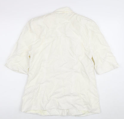 Womens UK Size 14 Richard Roberts Collection Regular Ivory Blazer