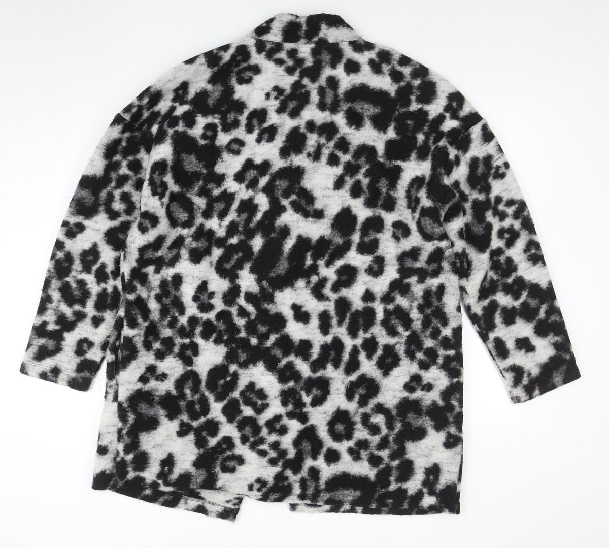 Marks and Spencer Womens Grey Leopard Print Open Cardigan Size 18