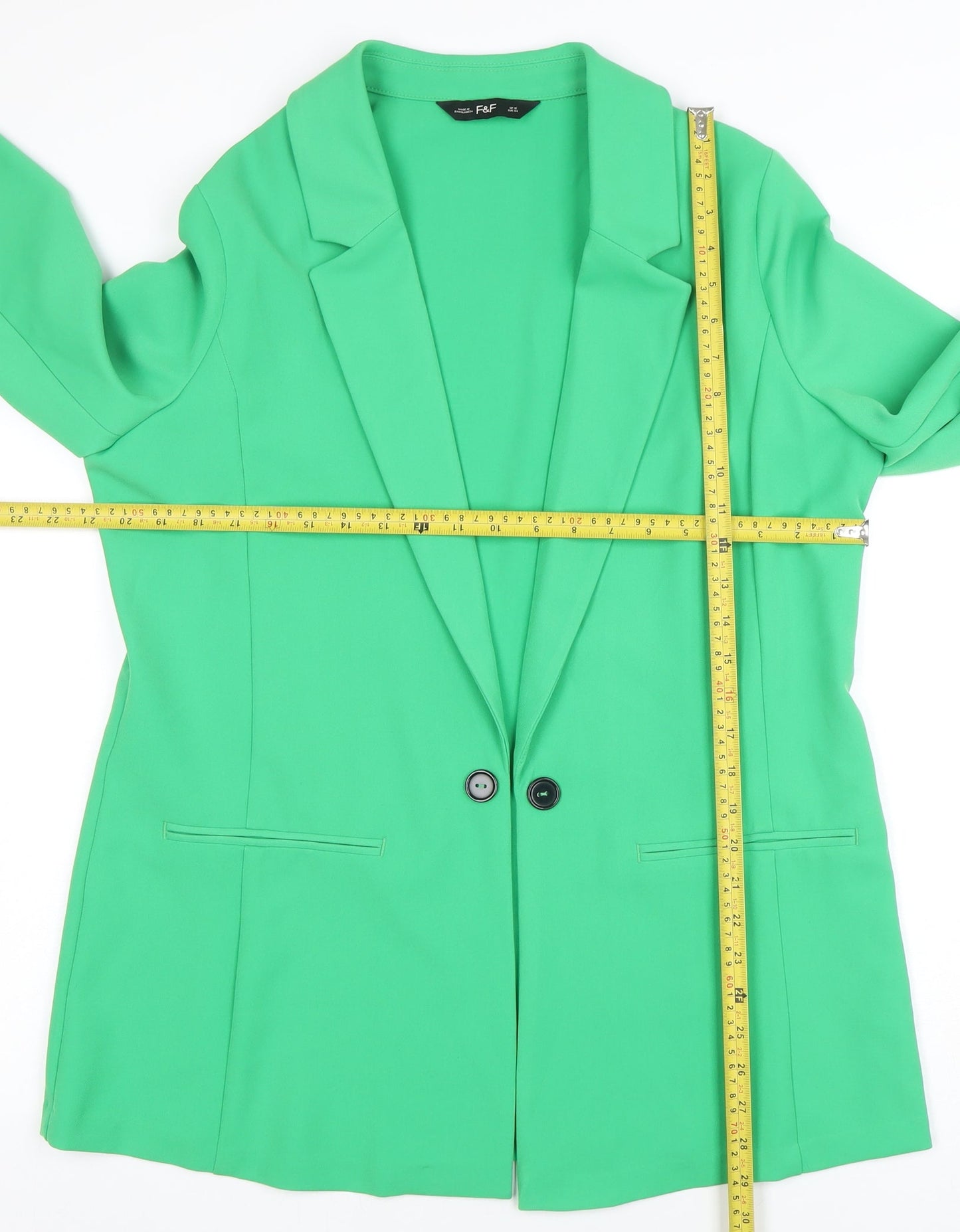 Womens UK Size 16 F&F Regular Green Blazer