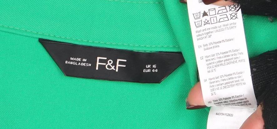 Womens UK Size 16 F&F Regular Green Blazer