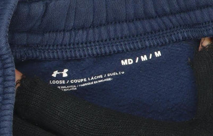 Under Armour Boys Blue Jogger Sweatpants M Relaxed Fit Fleece Activewear