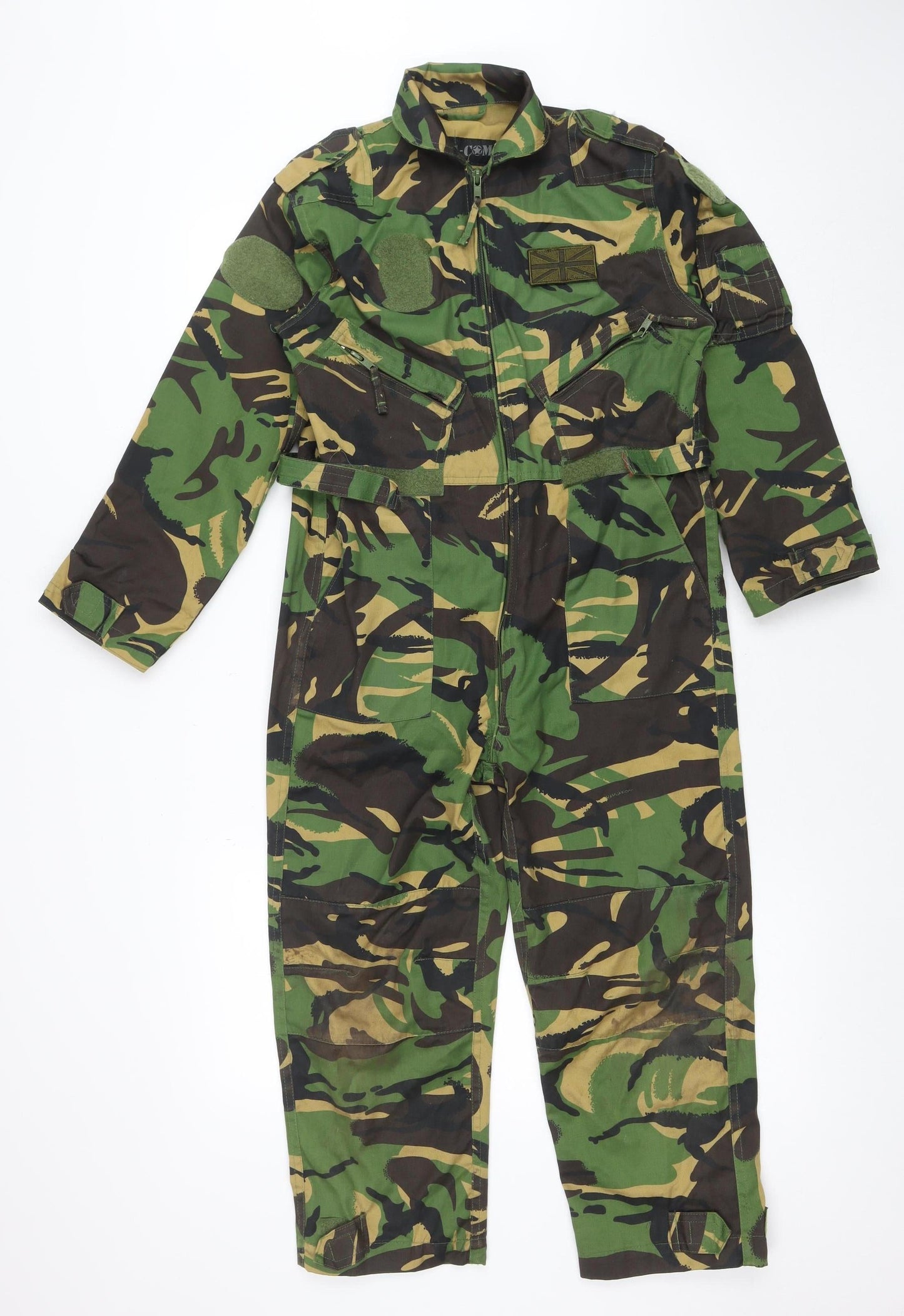 Womens UK Size L Mil-Com One-Piece Green Jumpsuit