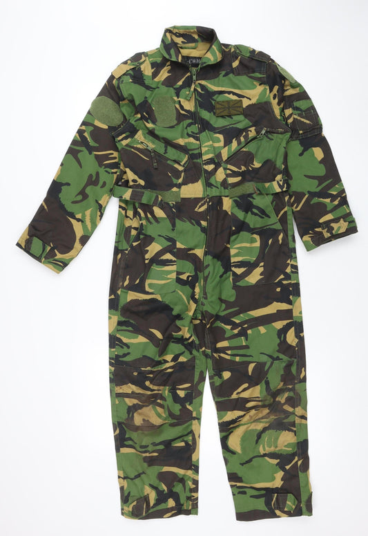 Womens UK Size L Mil-Com One-Piece Green Jumpsuit