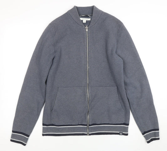 Mens UK Size M Marks and Spencer Grey Full Zip Sweatshirt