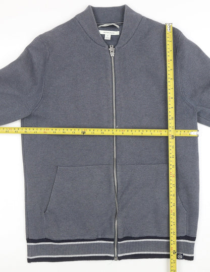 Mens UK Size M Marks and Spencer Grey Full Zip Sweatshirt