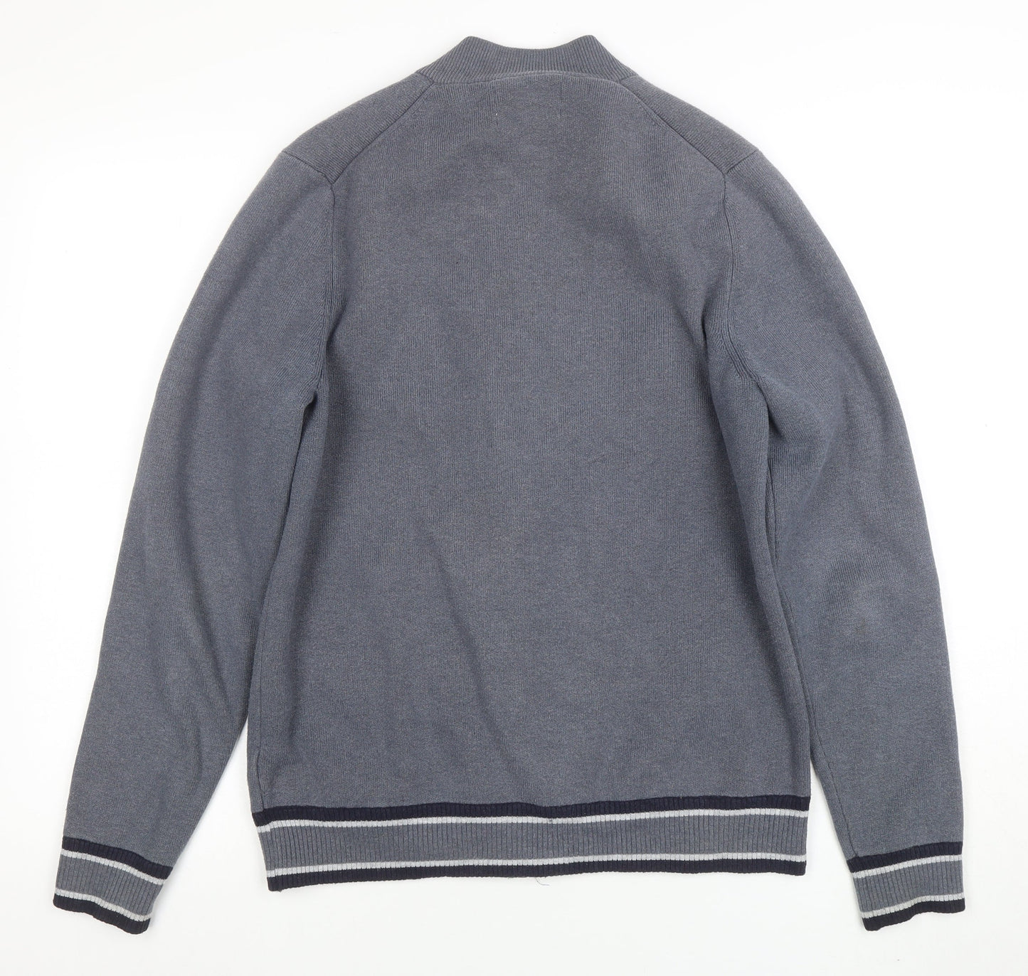 Mens UK Size M Marks and Spencer Grey Full Zip Sweatshirt