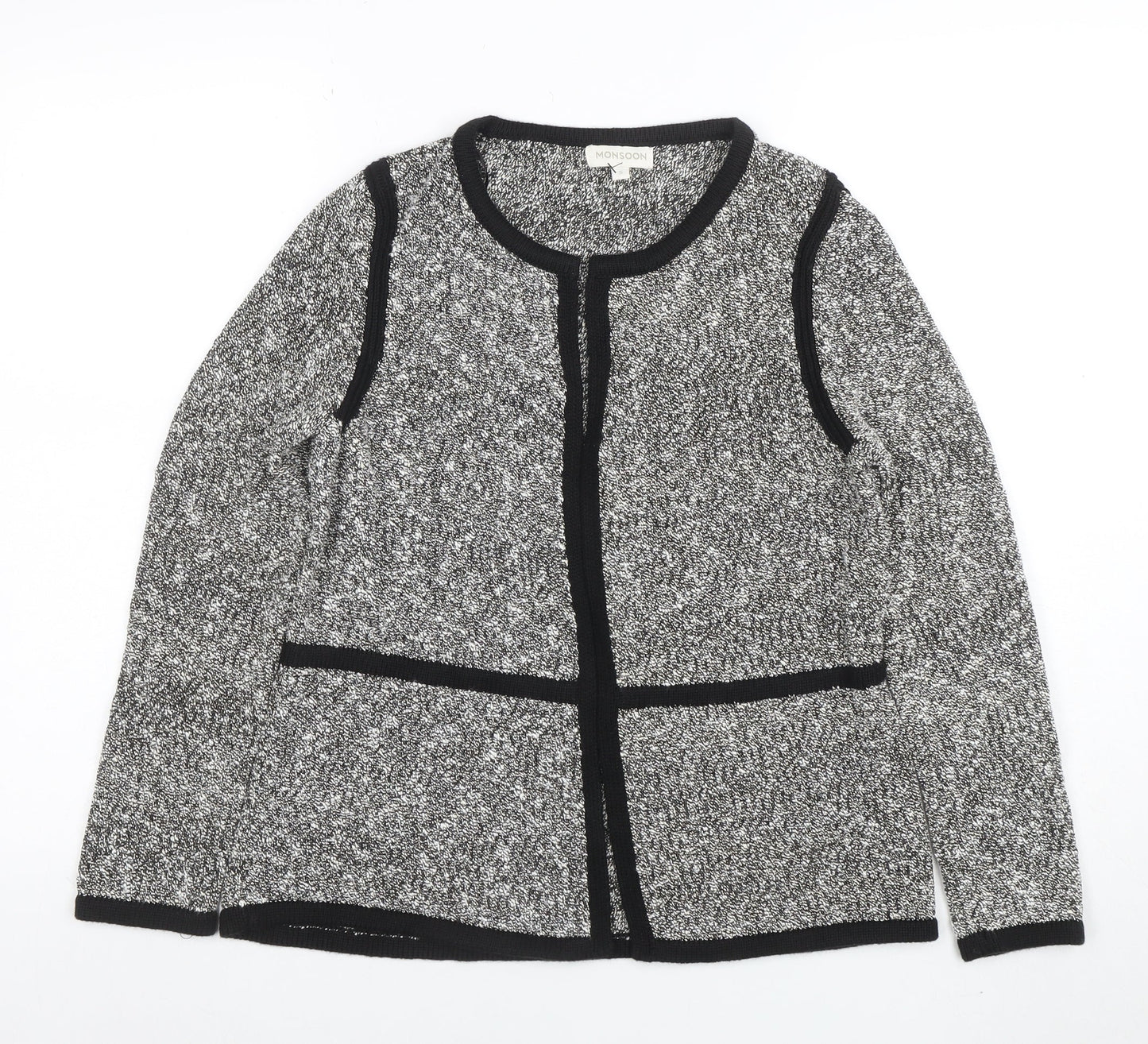 Womens UK Size S Monsoon Grey Cardigan Jumper