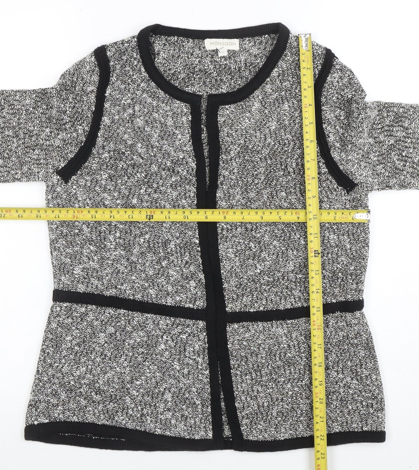 Womens UK Size S Monsoon Grey Cardigan Jumper