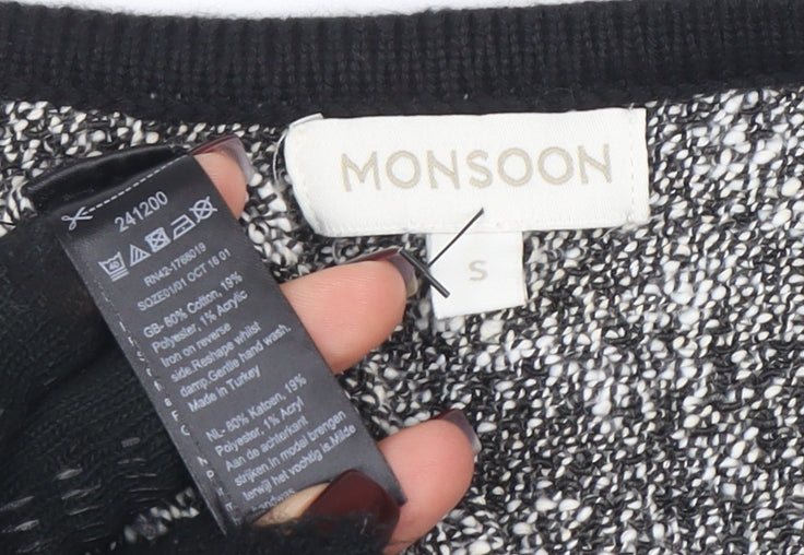 Womens UK Size S Monsoon Grey Cardigan Jumper
