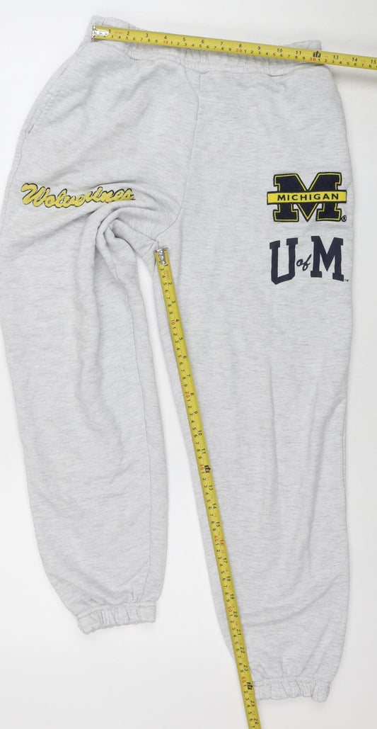Womens UK Size M Michigan Grey Pullover Sweatshirt