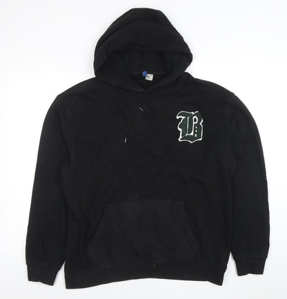 Mens UK Size M H&M Black Pullover Hoodie