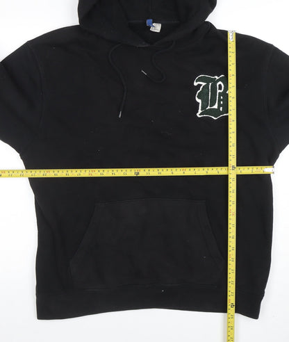 Mens UK Size M H&M Black Pullover Hoodie