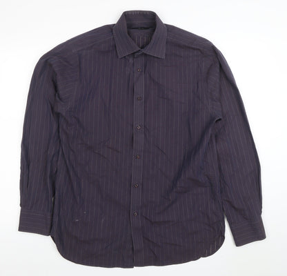 Mens UK Collar Size M Jeff Banks Smart Black  Dress Shirt
