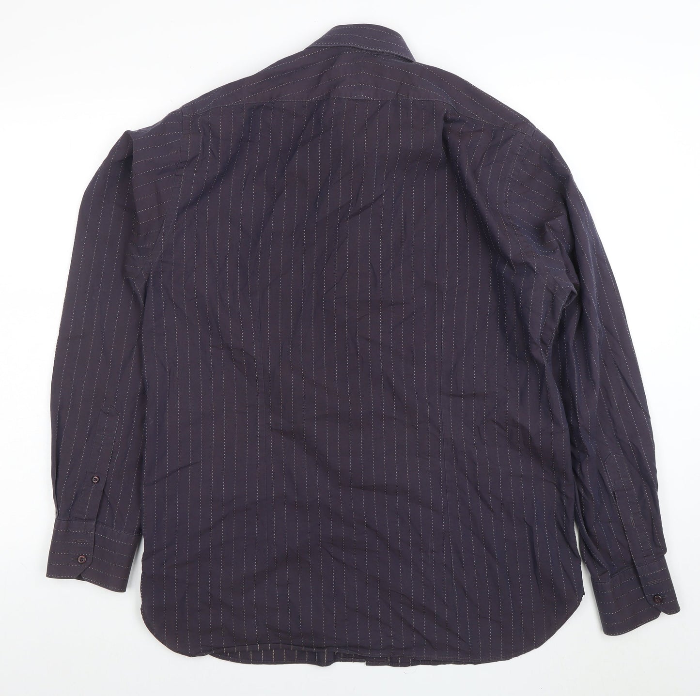 Mens UK Collar Size M Jeff Banks Smart Black  Dress Shirt