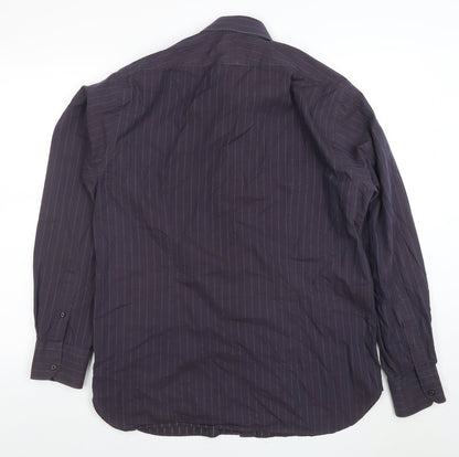 Mens UK Collar Size M Jeff Banks Smart Black  Dress Shirt