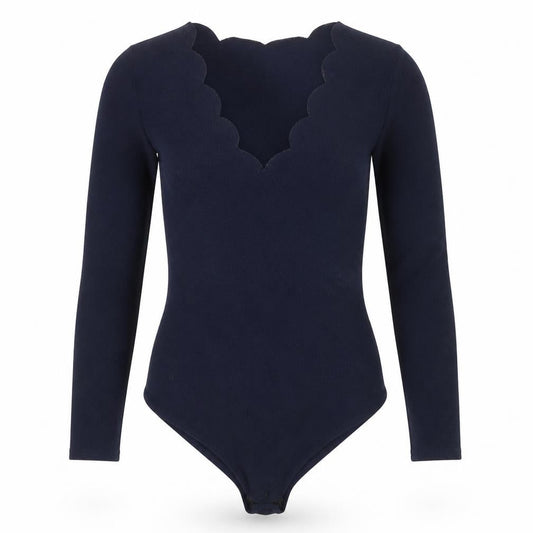 Womens UK Size 12 Boohoo One-Piece Blue Bodysuit