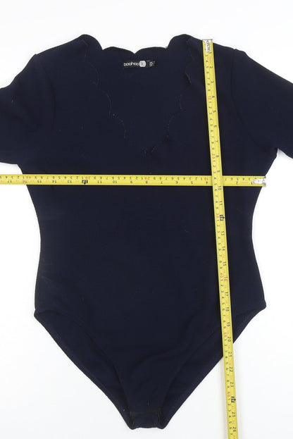 Womens UK Size 12 Boohoo One-Piece Blue Bodysuit