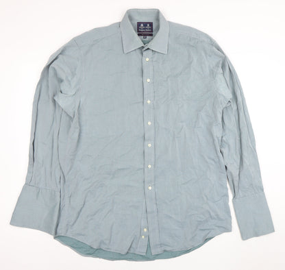 Stephens Brothers Men's Blue 16.5in Cotton Long Sleeve Shirt