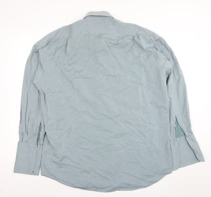 Stephens Brothers Men's Blue 16.5in Cotton Long Sleeve Shirt