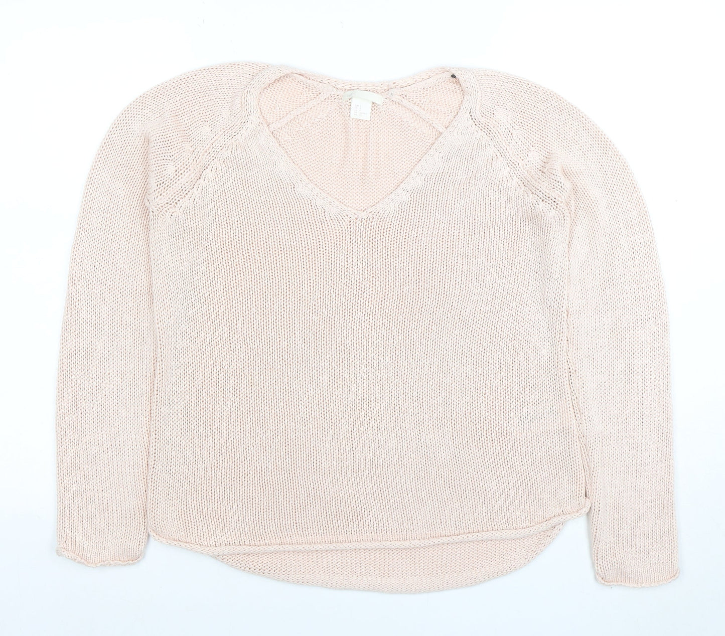Womens UK Size S Basic Beige Pullover Jumper