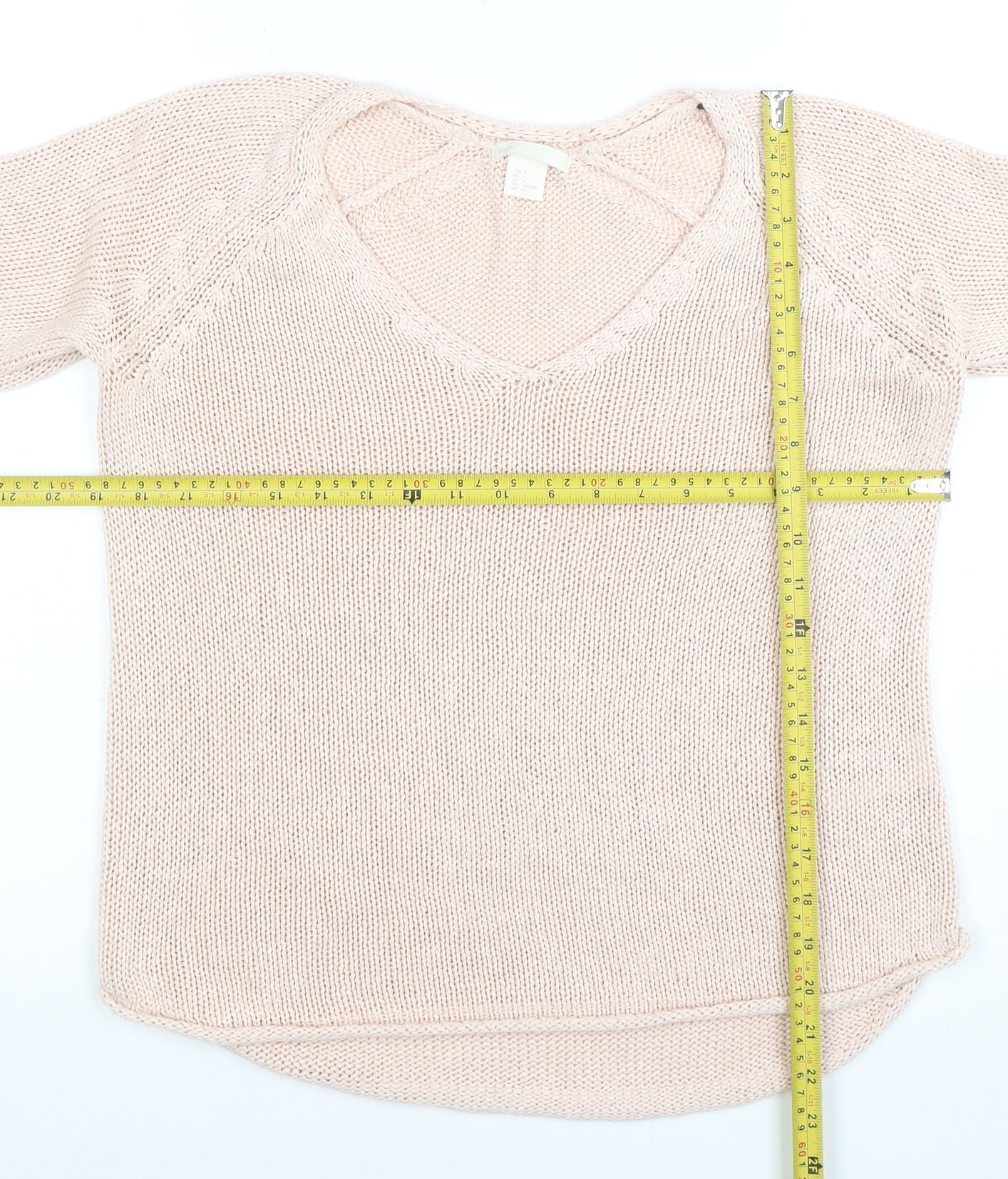 Womens UK Size S Basic Beige Pullover Jumper