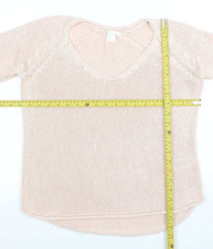 Womens UK Size S Basic Beige Pullover Jumper