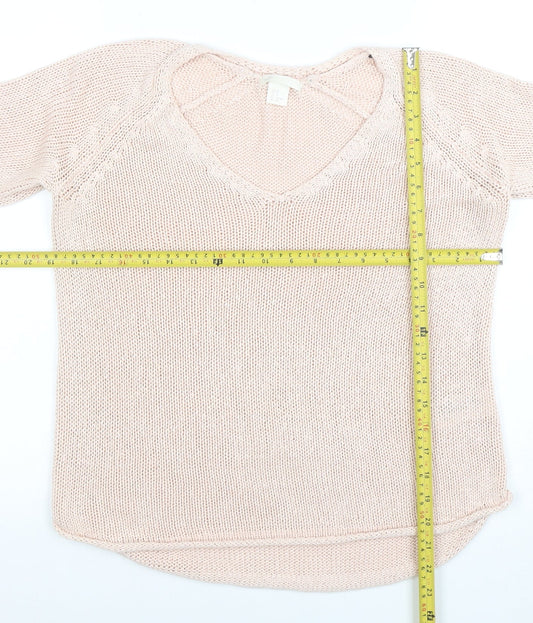 Womens UK Size S Basic Beige Pullover Jumper