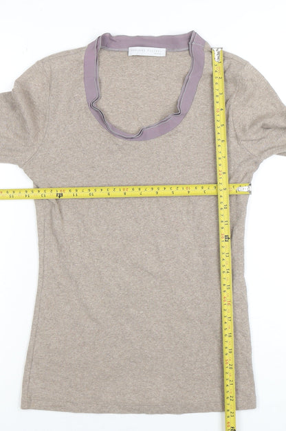 Womens UK Size 10 Fabiana Filippi Beige Basic Blouse