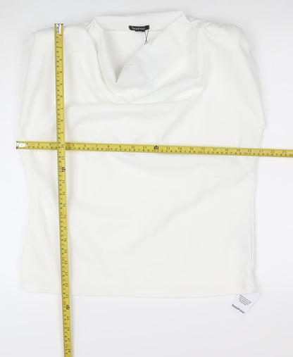 Womens UK Size 16 Boohoo White Basic Tank