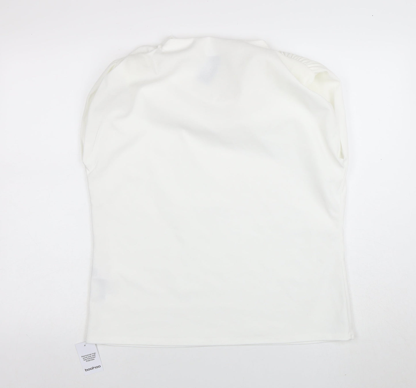 Womens UK Size 16 Boohoo White Basic Tank