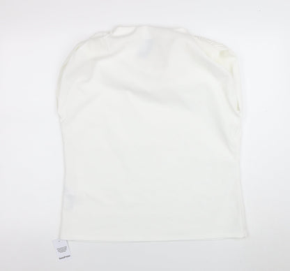 Womens UK Size 16 Boohoo White Basic Tank