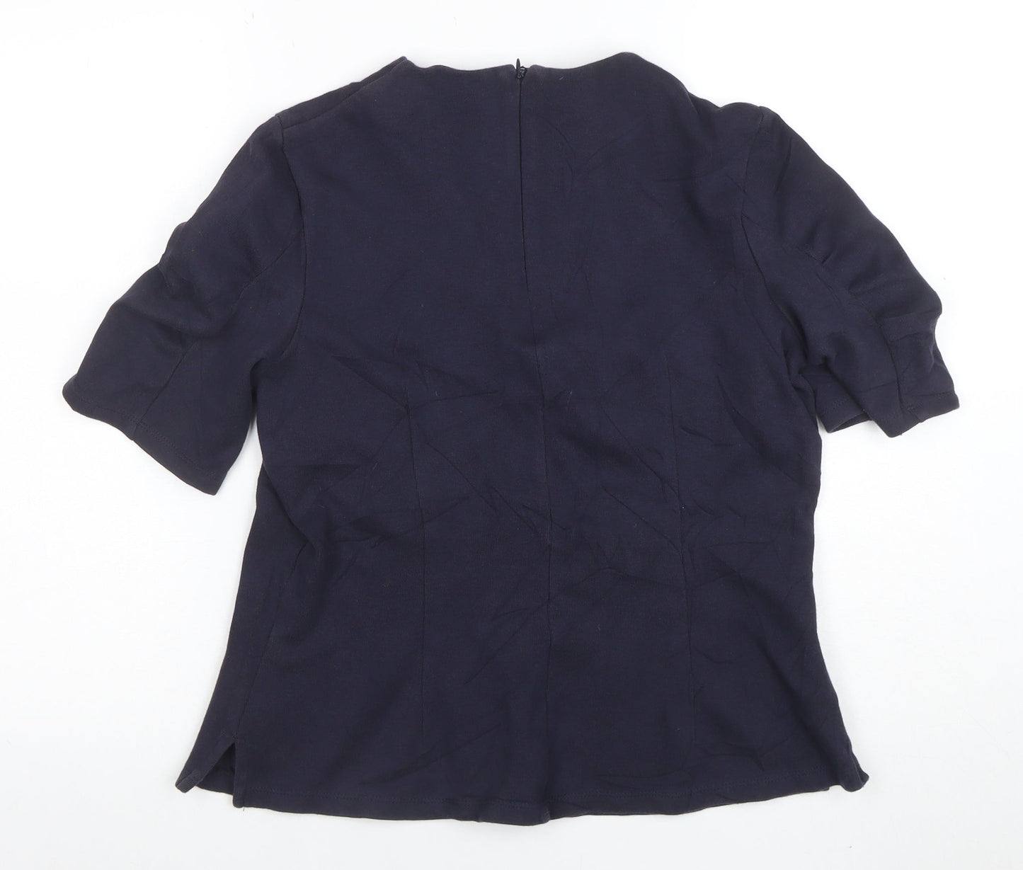 Womens UK Size 14 Marks and Spencer Blue Basic Blouse