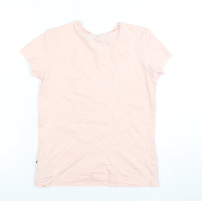 Puma Women's Pink Short Sleeve Classic Cotton Crew Neck T-Shirt XS