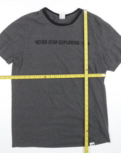 The North Face Men's Grey Crew Neck Regular Fit Outdoor T-Shirt M