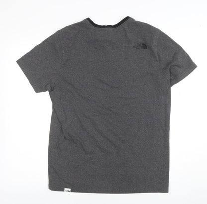 The North Face Men's Grey Crew Neck Regular Fit Outdoor T-Shirt M