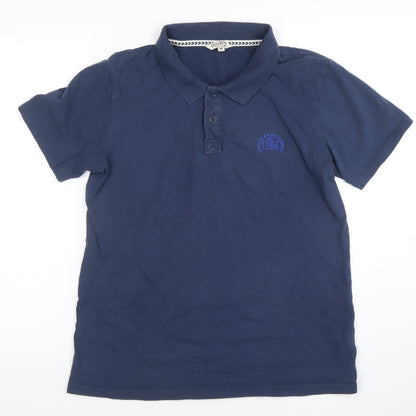 SoulCal & Co Navy Blue Cotton Men's Polo Shirt Size M Classic Fit