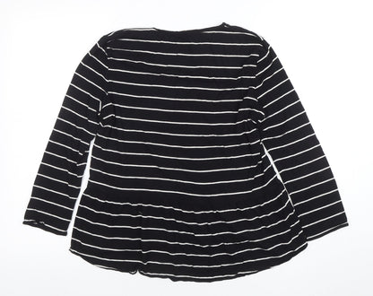 Womens UK Size M MNG Black Tunic Blouse