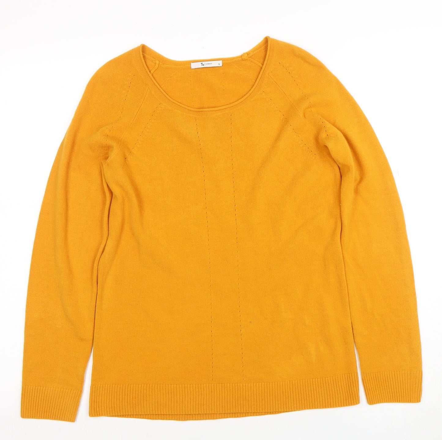 Womens UK Size 10 TU Yellow Pullover Jumper
