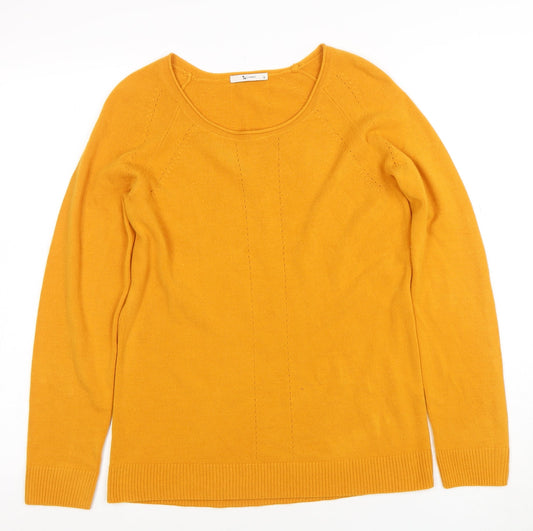 Womens UK Size 10 TU Yellow Pullover Jumper