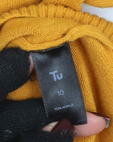 Womens UK Size 10 TU Yellow Pullover Jumper