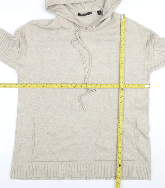 Womens UK Size M Cyrus Beige Pullover Hoodie