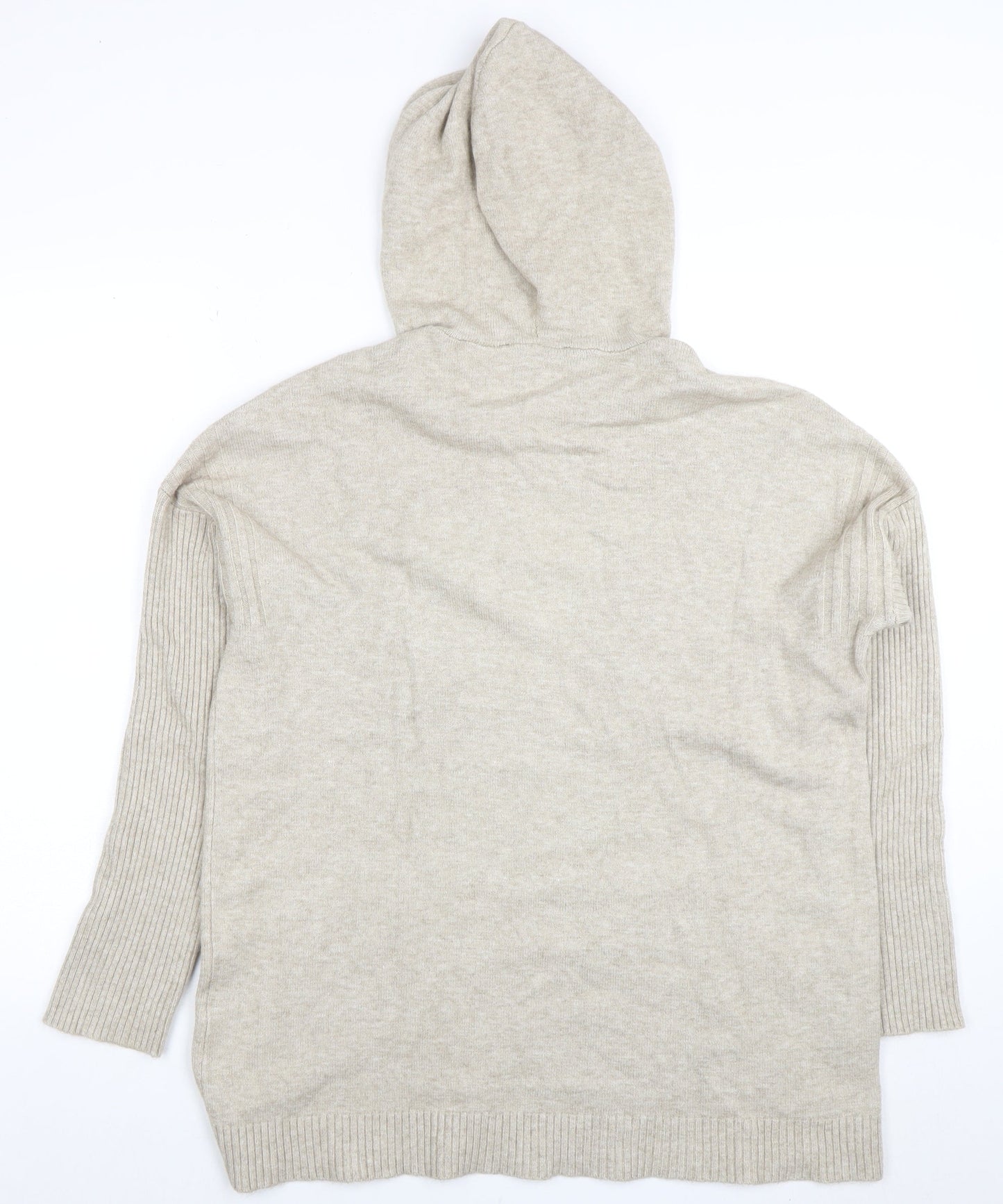 Womens UK Size M Cyrus Beige Pullover Hoodie