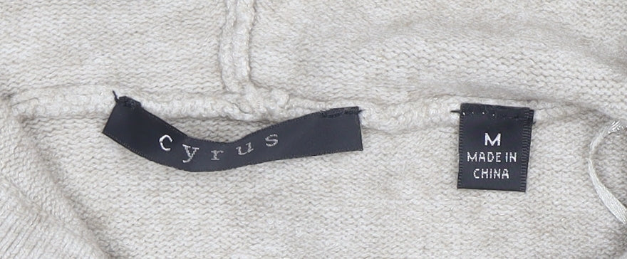 Womens UK Size M Cyrus Beige Pullover Hoodie