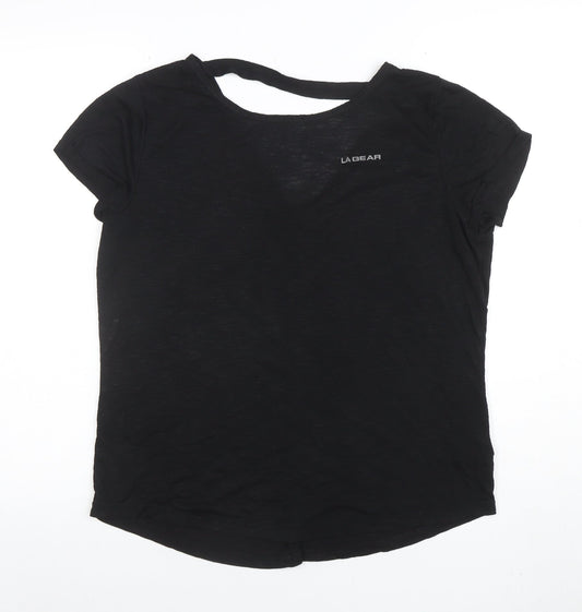 Womens UK Size 14 LA Gear Black Basic T-Shirt