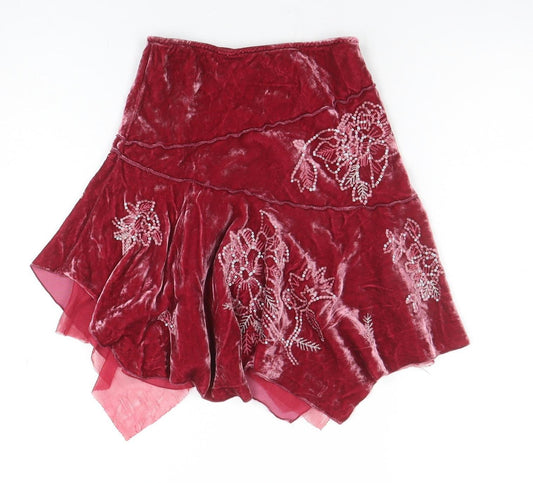 Girls UK Size 6-7 Years Jigsaw Junior Flare Velvet Skirt