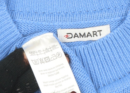 Womens UK Size 2XL Damart Blue Pullover Jumper