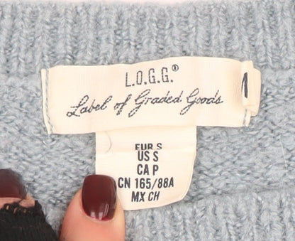 Womens UK Size 8 L.O.G.G. Blue Pullover Jumper